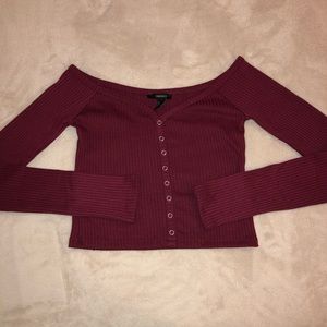 Off the shoulder long sleeve